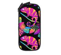 IUBBKI Cute Chameleon Pencil Case Large Capacity Durable Pencil Pouch Storage Pen Bag with Zipper Pouch Box Stationary Case