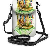 IUBBKI Floral Small Cell Phone Purse Flowers Plants Berries Crossbody Bag for Women Wallet Purses and Handbags Colorful