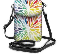 IUBBKI Flowers Small Cell Phone Purse Ethnic Summer Leaf Floral Ocean Wave Crossbody Bag for Women Wallet Purses and Handbags