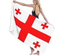 IUBBKI Georgia Georgians Flag Beach Towel Quick Dry Shower Swim Adults Bath Towels Hotel, Gym and Spa Multipurpose Towels 32x52 Inch