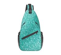 IUBBKI Glitter Killer Whales Swim Along Crossbody Bag Men'S Chest Cross Body Bag, Light, For Hiking And Travel