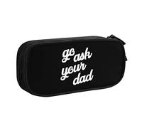 IUBBKI Go Ask Your Dad Pencil Bag Large Capacity Double Layer of Fice School Por Table Pencil Case