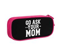 IUBBKI Go Ask Your Mom Pencil Bag Large Capacity Double Layer of Fice School Por Table Pencil Case
