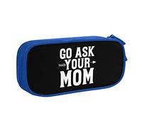 IUBBKI Go Ask Your Mom Pencil Bag Large Capacity Double Layer of Fice School Por Table Pencil Case
