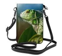 IUBBKI Green Lizard Cell Phone Purse Small Crossbody Leather Wallet Women Shoulder Straps Bag Carry Card Cosmetics