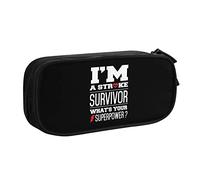 IUBBKI I'm A Stroke Survivor Pencil Pouch Large Capacity Double Layer of Fice School Por Table Pencil Case