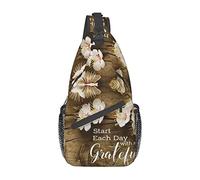 IUBBKI Inspirational Quotes Killer Whales Swim Along Crossbody Bag Men'S Chest Cross Body Bag, Light, For Hiking And Travel