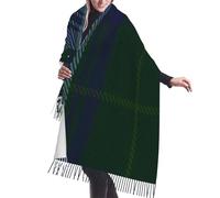 IUBBKI Jones Of Wales Clan Family Tartan Cashmere Fringe Scarf Autumn And Winter Silk Scarves Are The Most Soft And Comfortable., Black