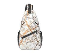 IUBBKI Marble Texture Killer Whale Crossbody Bag Men'S Chest Cross Body Bag, Light, For Hiking And Travel