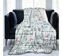 IUBBKI Mathematik Klassenzimmer Dekor Algebra Studien Lektion Seite Skizzen Blanket Ultra-Soft Flannel Light Blankets Warm and Comfortable Suitable for All Seasons 60"X50"