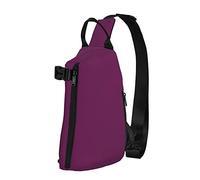 IUBBKI Morning Glory Purple Moss Green Diagonally Sling Bag,Crossbody Sling Backpack Shoulder Chest Bag For Women Men,Travel Hiking Daypack