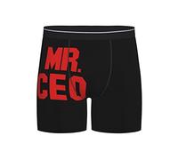 IUBBKI Mr. Ceo Men'S Long Boxer Briefs Breathable Elasticity Underwear Extended Sports Panties Black