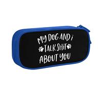IUBBKI My Dog and I Talk Shit About You Pencil Case Large Capacity Double Layer of Fice School Por Table Pencil Case