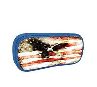 IUBBKI Pencil Case Pen Bag American Flag Fly Eagle Big Capacity Pencil Bag Pen Organizer Pencil Pouch College School for Boys Girls