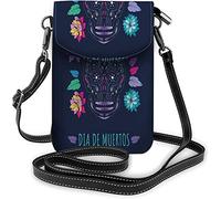 IUBBKI Pu Leather Small Cell Phone Purse Beautiful Pink Roses Freshess Art Flowers Leaf Crossbody Bags Travel Wallet