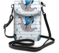 IUBBKI Pu Leather Small Cell Phone Purse Berries Butterfly Swan Flowers Blue Goose Leaf Crossbody Bags Travel Wallet