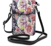 IUBBKI Pu Leather Small Cell Phone Purse Berries Butterfly Swan Flowers Blue Goose Leaf Crossbody Bags Travel Wallet