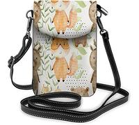 IUBBKI Pu Leather Small Cell Phone Purse Bird Flowers Leaf Blossom Branch Beauty Red Crossbody Bags Travel Wallet