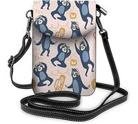 IUBBKI Pu Leather Small Cell Phone Purse Flowers Leaf Orange Daisy Dot Curve Cartoon Crossbody Bags Travel Wallet