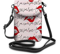 IUBBKI Pu Leather Small Cell Phone Purse Flowers Leaf Orange Daisy Dot Curve Cartoon Crossbody Bags Travel Wallet