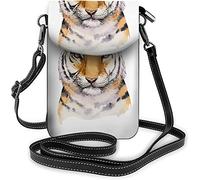 IUBBKI Pu Leather Small Cell Phone Purse Flowers Leaf Orange Daisy Dot Curve Cartoon Crossbody Bags Travel Wallet
