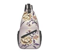 IUBBKI Purple Elegant Peony Flower Flower Gerbera Crossbody Bag Men'S Chest Cross Body Bag, Light, For Hiking And Travel