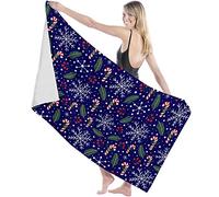 IUBBKI Purple Extra Large Bath Towels for Bathroom Christmas Theme Luxurious Bath Towels Highly Absorbent Quick Dry Soft Plush Snowflake Holly Berry Navy Spa/Shower/Gym/Towel for Kids Baby Women
