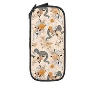 IUBBKI Ram and Goat Skulls Roses Pencil Case Large Capacity Durable Pencil Pouch Storage Pen Bag with Zipper Pouch Box Stationary Case