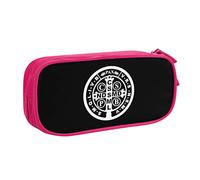 IUBBKI Saint Benedict Medal Pencil Bag Large Capacity Double Layer of Fice School Por Table Pencil Case