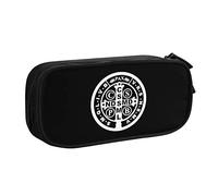IUBBKI Saint Benedict Medal Pencil Bag Large Capacity Double Layer of Fice School Por Table Pencil Case