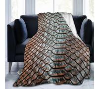 IUBBKI Skin Leather Texture Background Texture,Crocodile Blanket Ultra-Soft Flannel Light Blankets Warm and Comfortable Suitable for All Seasons 60"X50"