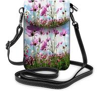 IUBBKI Swans Crossbody Cell Phone Purse Sunrise Love Landscape Bird Lake Heart Scenery WildlifeWallet Handbag