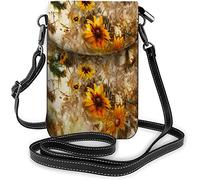 IUBBKI Swans Crossbody Cell Phone Purse Sunrise Love Landscape Bird Lake Heart Scenery WildlifeWallet Handbag