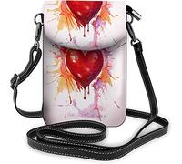 IUBBKI Swans Crossbody Cell Phone Purse Sunrise Love Landscape Bird Lake Heart Scenery WildlifeWallet Handbag