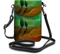 IUBBKI Swans Crossbody Cell Phone Purse Sunrise Love Landscape Bird Lake Heart Scenery WildlifeWallet Handbag