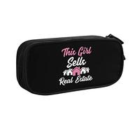 IUBBKI This Girl Sells Real Estate Pencil Bag Large Capacity Double Layer of Fice School Por Table Pencil Case