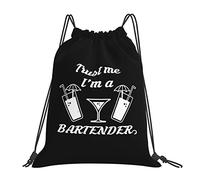 IUBBKI Trust Me I'M A Bartender Drawstring Bag Unisex Portable Backpack, For School Gym Sports Travel
