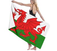 IUBBKI Welsh Dragon Flag Beach Towel, Soft Microfiber Absorbent Beach Bath Towel, Adults Unisex Kids Towel Blanket 32x52inch