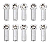 iubfegt 10Pcs Metal M3 Link Tie Rod End Ball Joint for 1/10 RC Car Crawler AXIAL SCX10 D90 D110 CC01,Silver