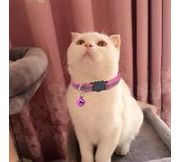 iubfegt 12 Pcs Reflective Cat Collars Quick Release Safety Buckle with Bell Adjustable 19-32cm (12 Colors)