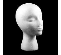 iubfegt 27.5 x 52cm Dummy/mannequin head Female Foam(Polystyrene) Exhibitor for cap, headphones, hair accessories and wigs Woman Mannequin Foam