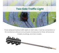 iubfegt 3 Color Traffic Light Signals Ho Oo Scale Model 6Led For Diy Sand Table Crossing Street Construction Railway Two Side