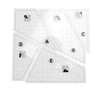 iubfegt 5Pcs Quilting Cutting Template Grids Crazier Eights Template Quilt Ruler Set Quilting Cutting Templates Acrylic