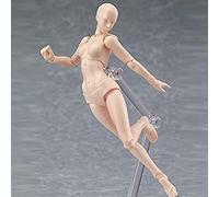 iubfegt Body Doll, Artists Manikin Blockhead Jointed Mannequin Drawing Figures Male+Female Set (Skin Color)