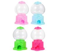 iubfegt Gumball Machine Mini Candy Dispenser Part 3.7 Inch Gumball Machines for Kids Party Gifts (4 Pack)