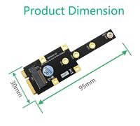 iubfegt Mini PCI-E to M.2 M Key Adapter Mini PCIExpress to NVME SSD Converter Riser Board Expansion Card for 2230 2260 2280