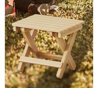 iubfegt Small Folding Stool Portable Wooden Stool Chair Lightweights Fold-Up Step Stool Folding Foot Rest for Outdoor 28x26x22cm