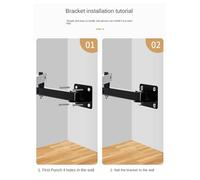 iubfegt Wall Mount Tablet Stand Adjustable Long Arm Stretchable Cell Phone Stand for 4-13 Inches