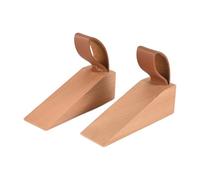 iubfegt Wooden Door Stopper, Solid Wood Non-Slip Door Wedges, Sturdy and Door Stop Wedge, Security Door Stopper (2 Pcs)
