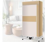 IUBGFTO 2-layer folding 2-button timing model Electric Heated Clothes Airer - Foldable Drying Rack Overheat Protection - Energy Saving Indoor Clothes Airer for Winter Drying (Yellow)